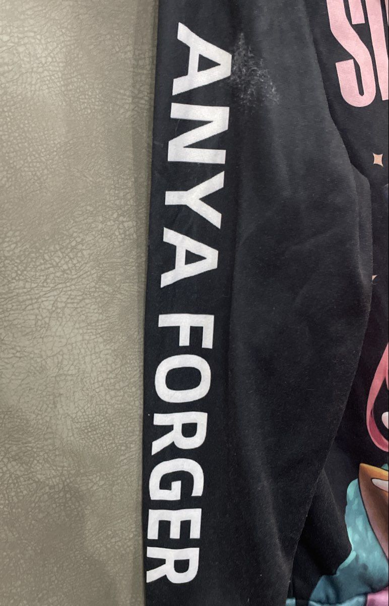 Spy X Family Anya Forger Unisex Black Pullover Graphic Hoodie Size S