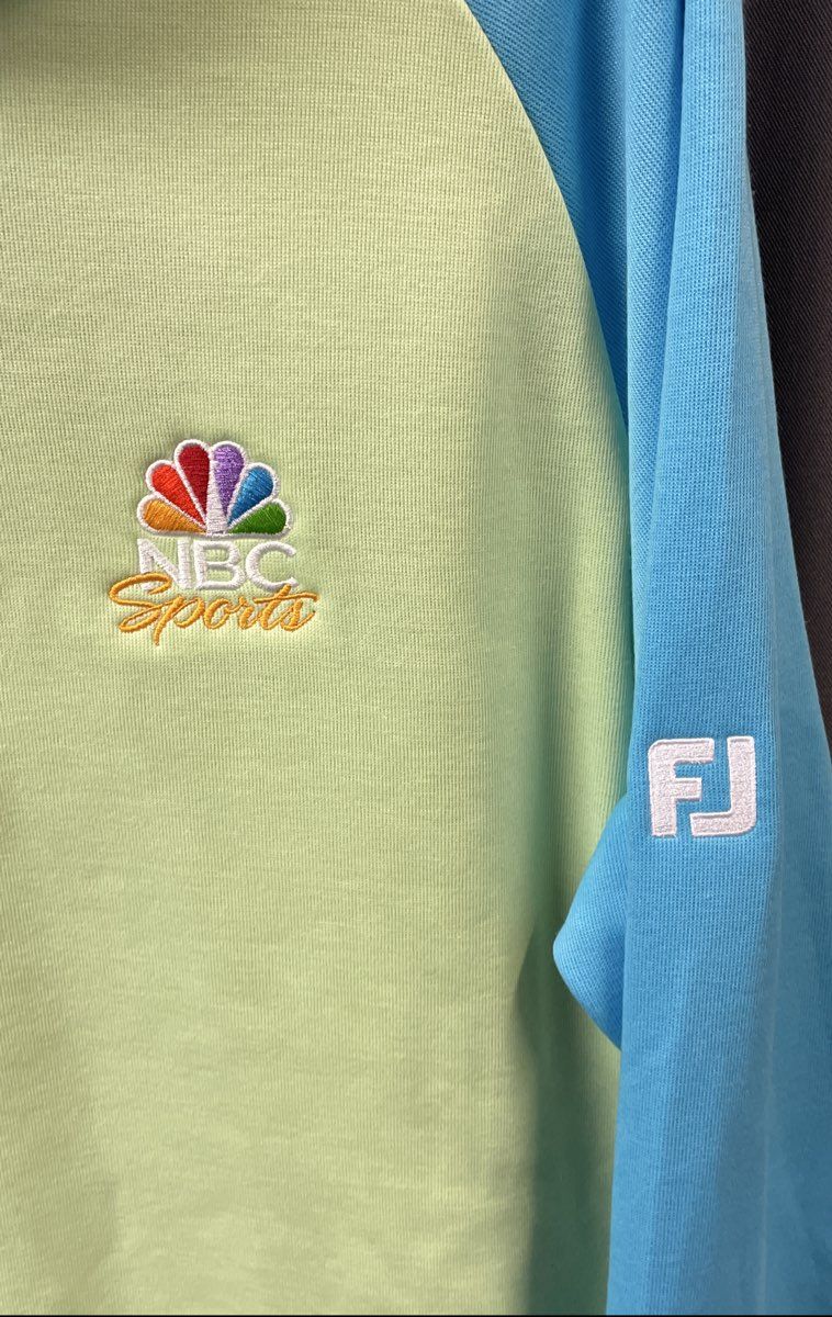 FootJoy Men's Pullover Hoodie Lime Green Blue Colorblock NWT Sz M