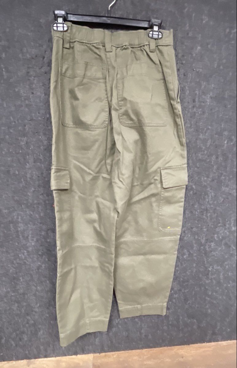 Free Assembly Women's Cargo Pocket Pants Kalamata Green Twill NWT Sz 2
