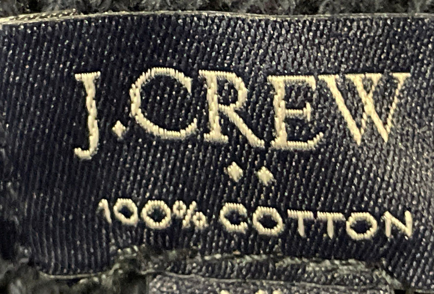 J. Crew Men's Navy Blue Quarter Zip Waffle Knit Cotton Sweatshirt Size XL