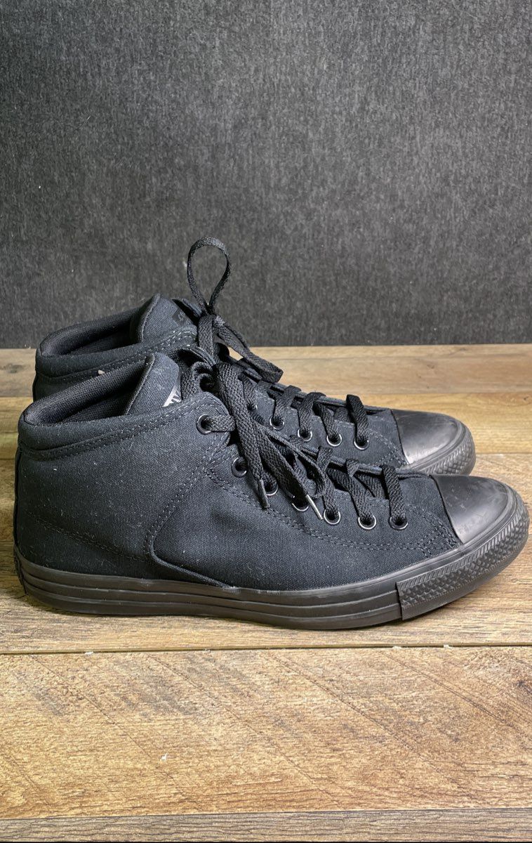Converse Chuck Taylor All Star High Street Triple Black Sneakers Size M10 W12