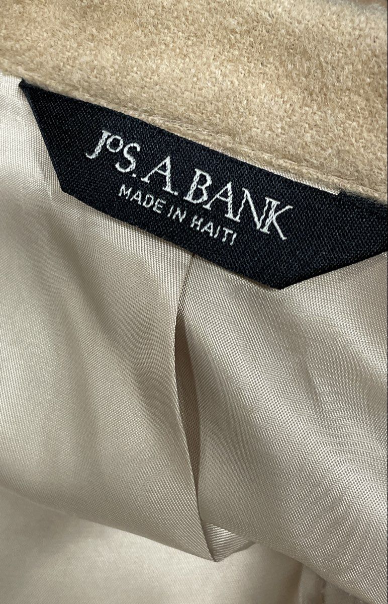 Jos. A. Bank Men's Tan 2-Button Sport Coat Blazer Lined Notch Lapel Beige