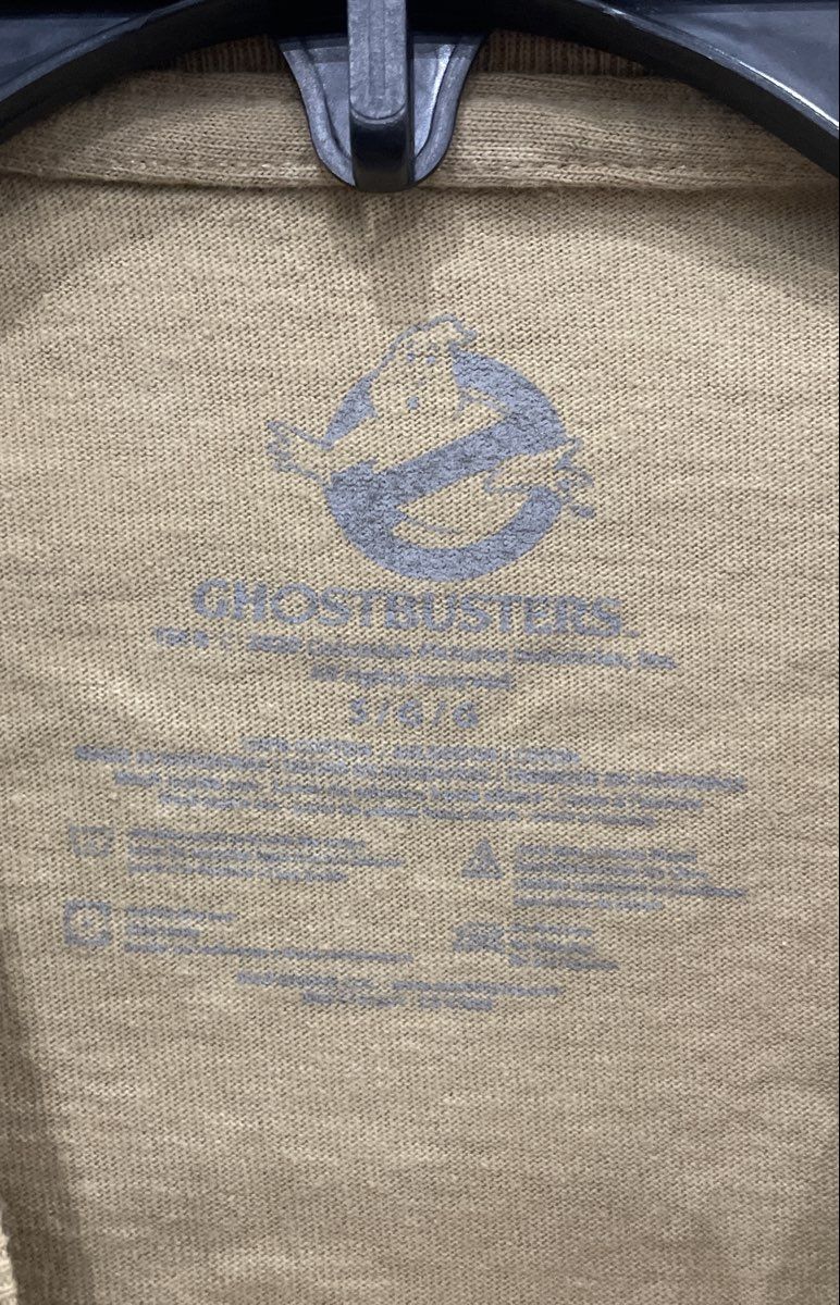 Ghostbusters Egon Spengler Costume T-Shirt Double Sided Proton Pack Sz S