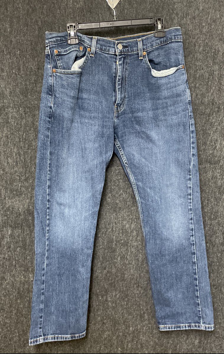 Levi's Men's 505 Regular Fit Straight Leg Blue Jeans Sz 34x30