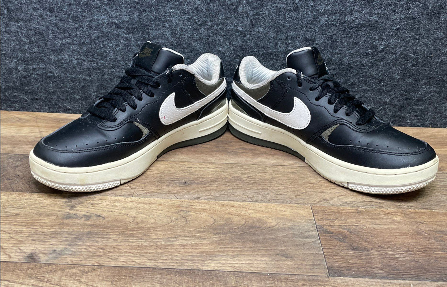 Nike Court Vision Alta Black White Olive Women's Low Top Sneakers Size 8