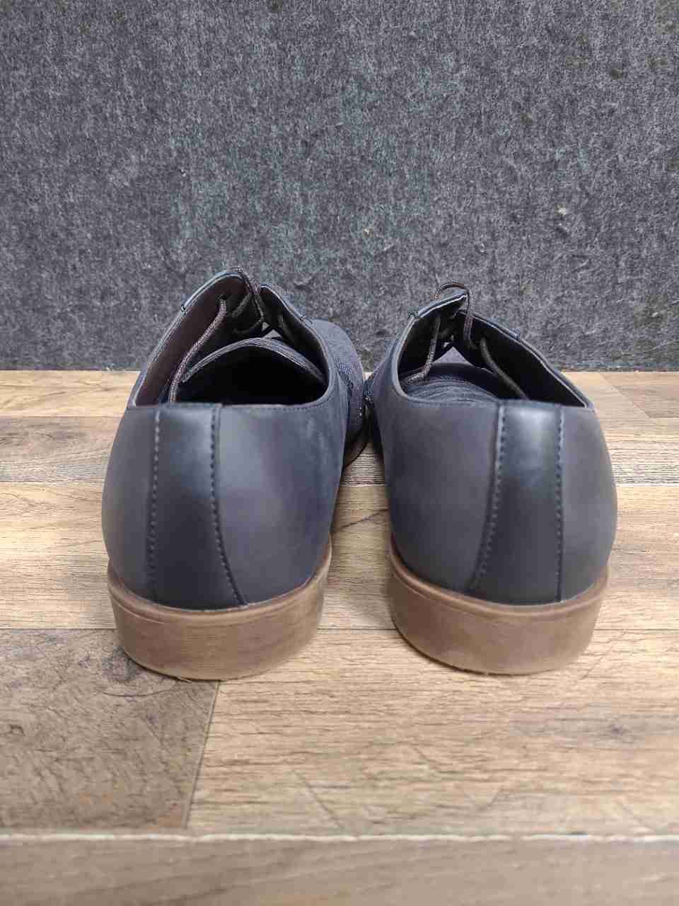 J. Ferrar Marcus Navy Blue Black Textile Synthetic Plain Toe Derby Shoes Size 11