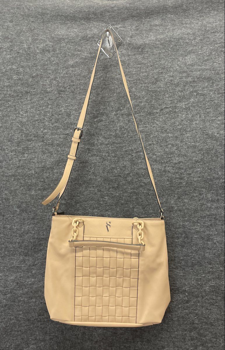 Simply Vera Vera Wang Beige Vegan Leather Raddix Tote Shoulder Bag Handbag NWT