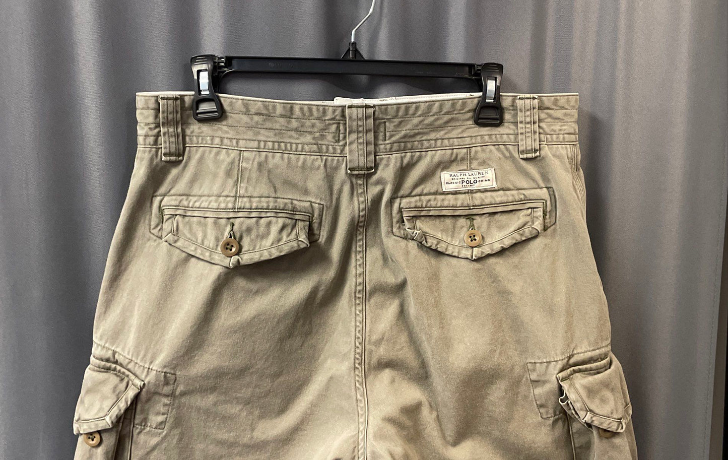 Ralph Lauren Men's Olive Green Classic Polo Chino Cargo Shorts Sz 33