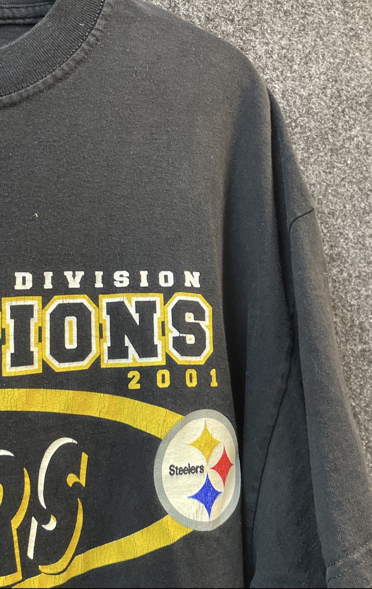 Vintage 2001 Pittsburgh Steelers AFC Central Division Champions T-Shirt XL