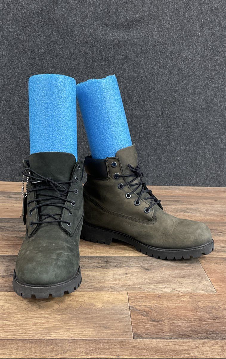 Timberland 6-Inch Premium Waterproof Dark Green Nubuck Boots Boys Size 6.5