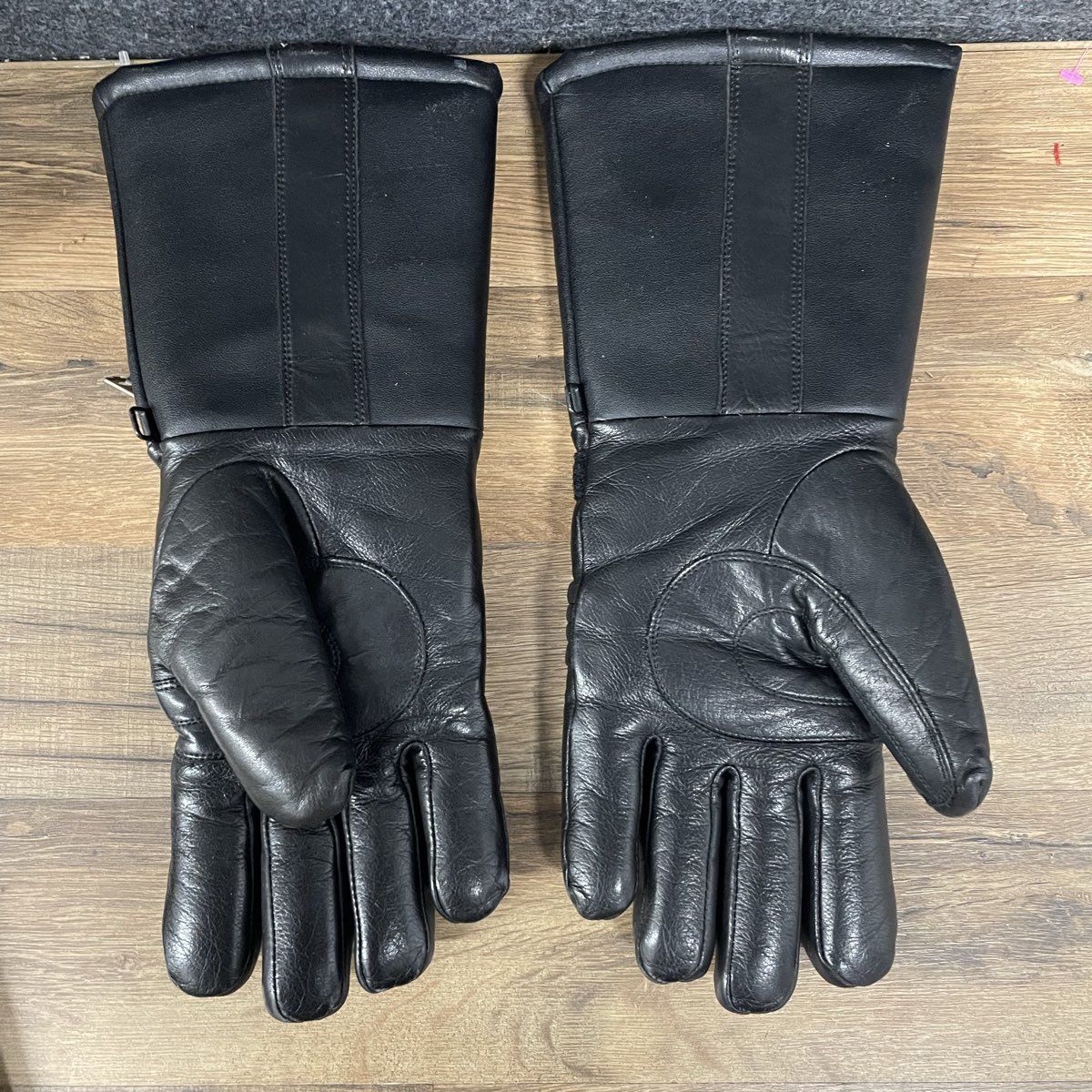 Vintage Harley Davidson Leather Gauntlet Motorcycle Gloves Zip Liners Sz S