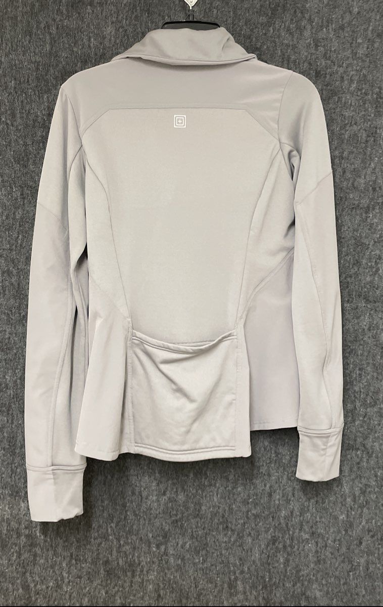 5.11 Tactical Women's Kinetic Full Zip Jacket Gray Asymmetrical Thumbhole Sz S
