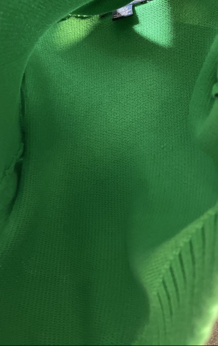 Ralph Lauren Sport Women's Green Cotton Knit Hooded Shawl Neck Sweater Sz XL