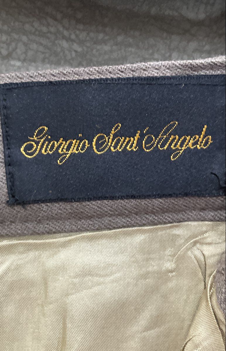 Vintage 90s Giorgio Sant'Angelo Women's Grey 100% Wool Pleated Pants NWT Sz 14