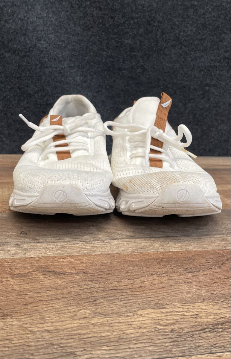 Nautica White Brown N-Tech Comfort Lifestyle Mesh Sneakers Men's Size 10