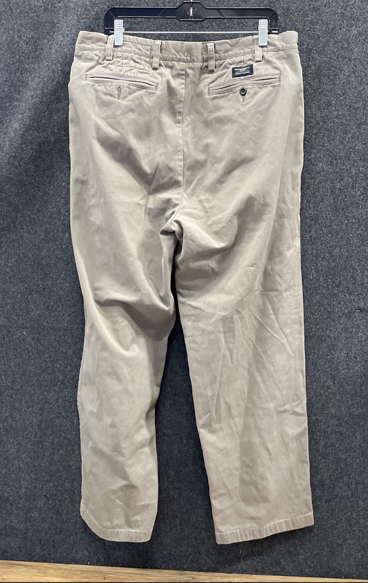 Nautica Men's Clipper Relaxed Fit Chino Pants Lot of 2 Khaki White Sz 38x32