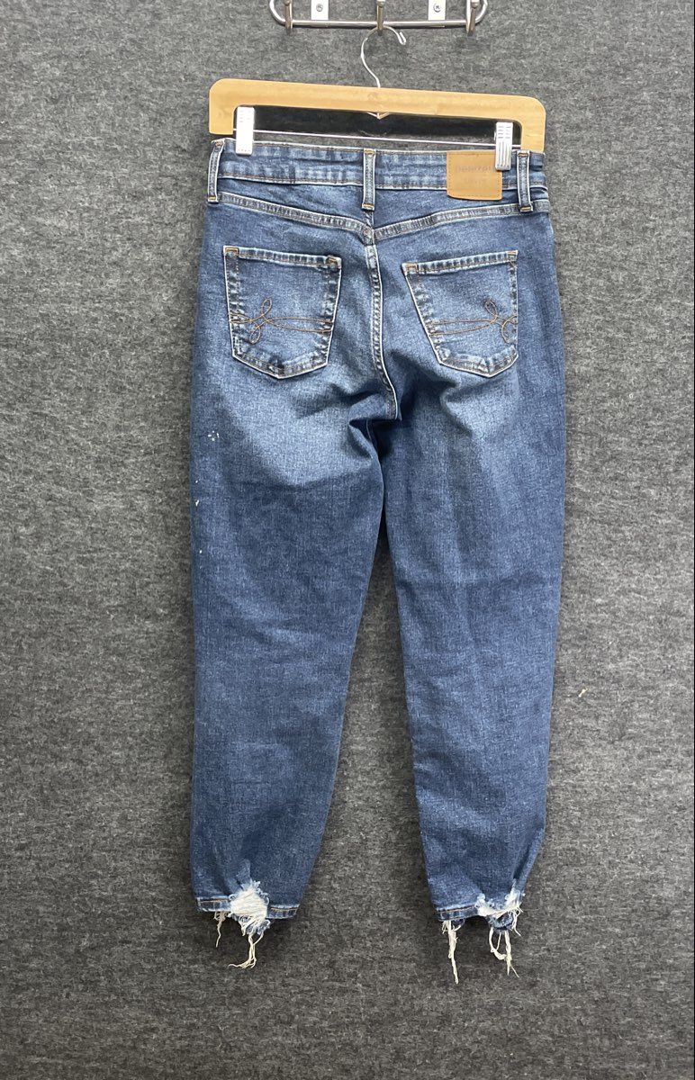 Denizen from Levi's Women's Blue Distressed Raw Hem Boyfriend Jeans Sz 2 W26