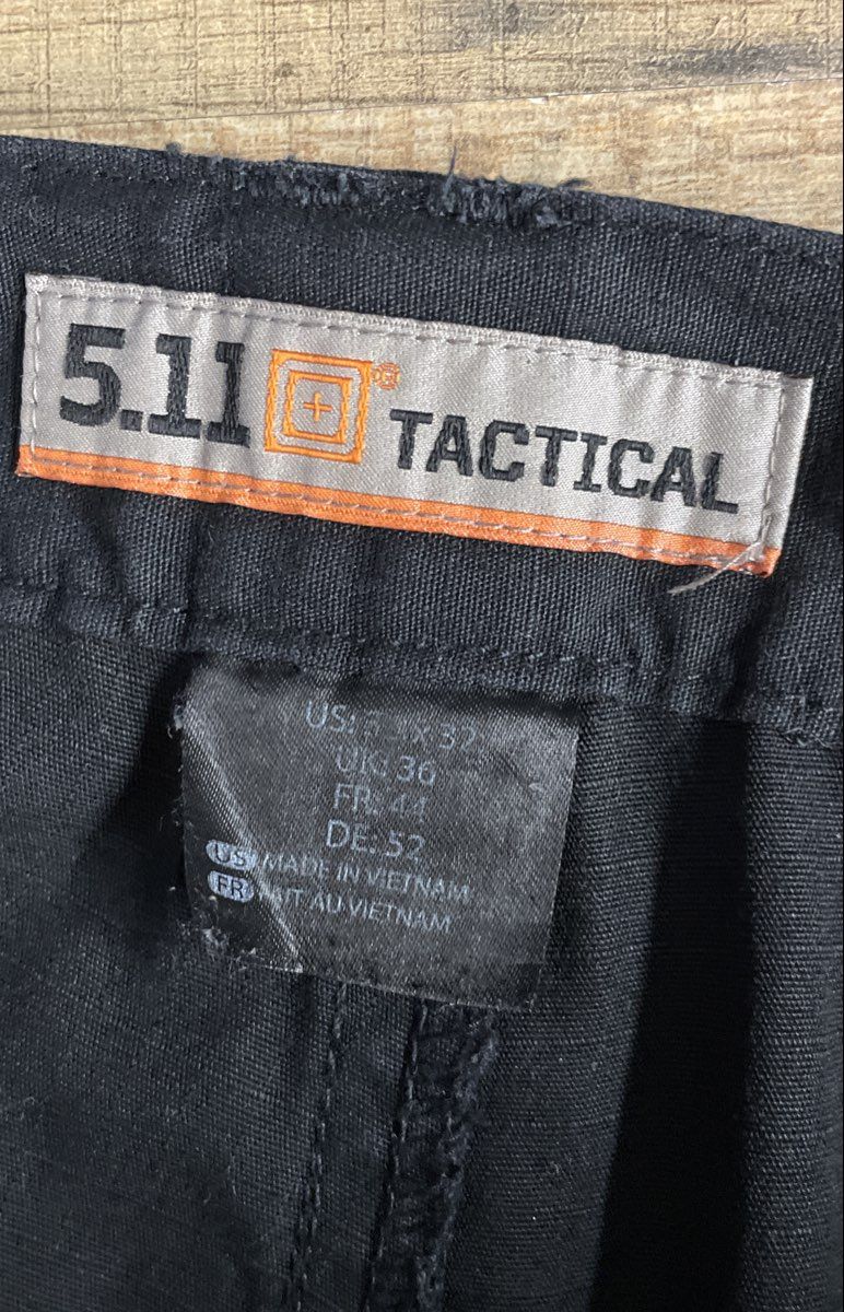 5.11 Tactical Men's Black Canvas Cargo Tactical Pants Sz 36x32