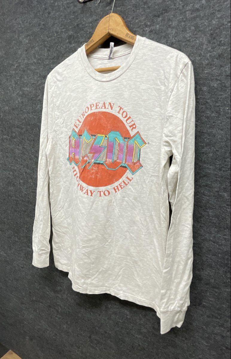 AC/DC Highway to Hell European Tour Long Sleeve T-Shirt Reprint Optima Sz M