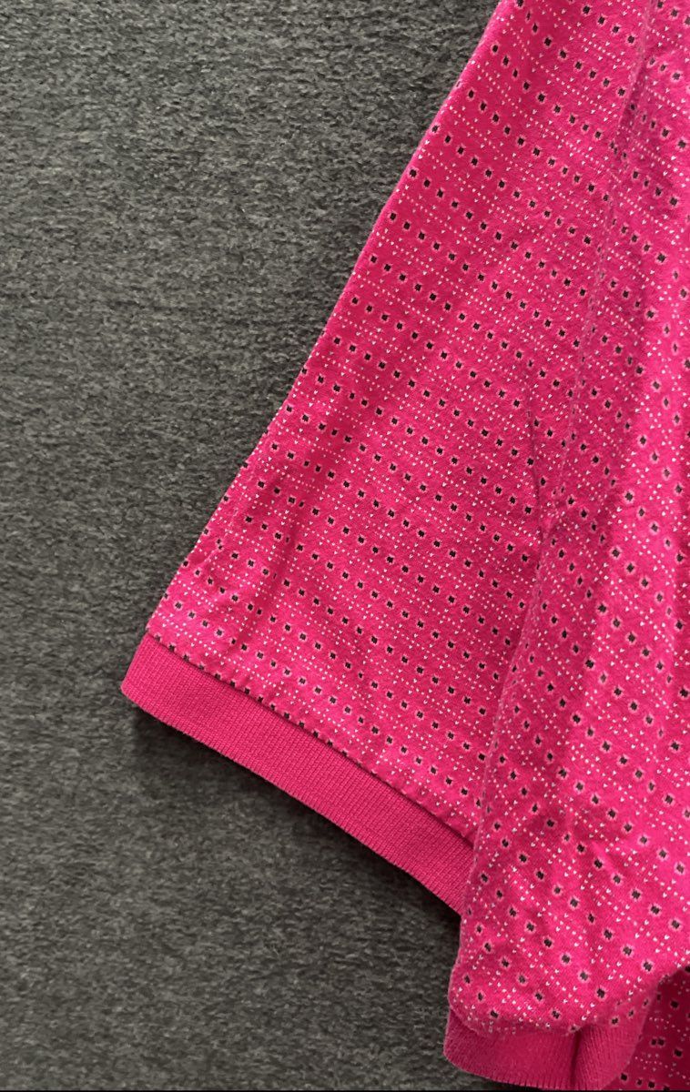 Bobby Jones Golf Polo Shirt Mens Size Large Pink Textured Knit Short Sleeve