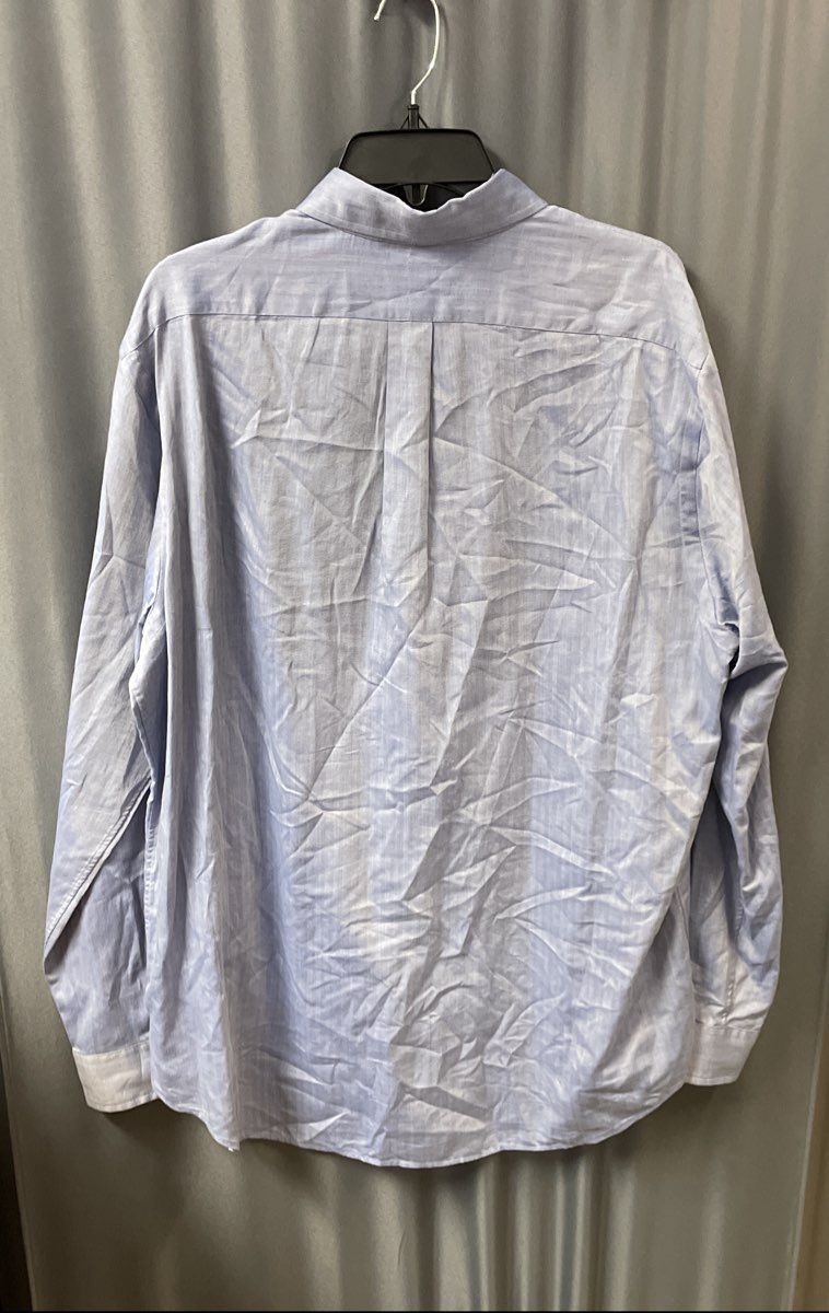 Ralph Lauren Men's Blue Herringbone Button Down Classic Fit Shirt Sz XL