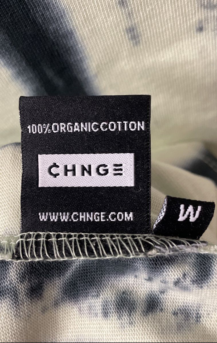 CHNGE Women's Long Sleeve Tie Dye Crop Top Organic Cotton Multi-Color Size M