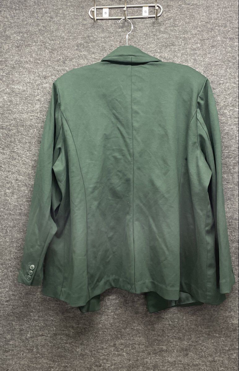 Lane Bryant Women's Dark Green One-Button Blazer Jacket Sz 24 NWT
