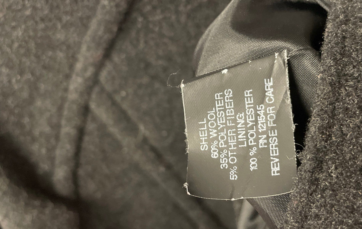 London Fog Women's Wool Blend Button Front Coat Gray Sz S
