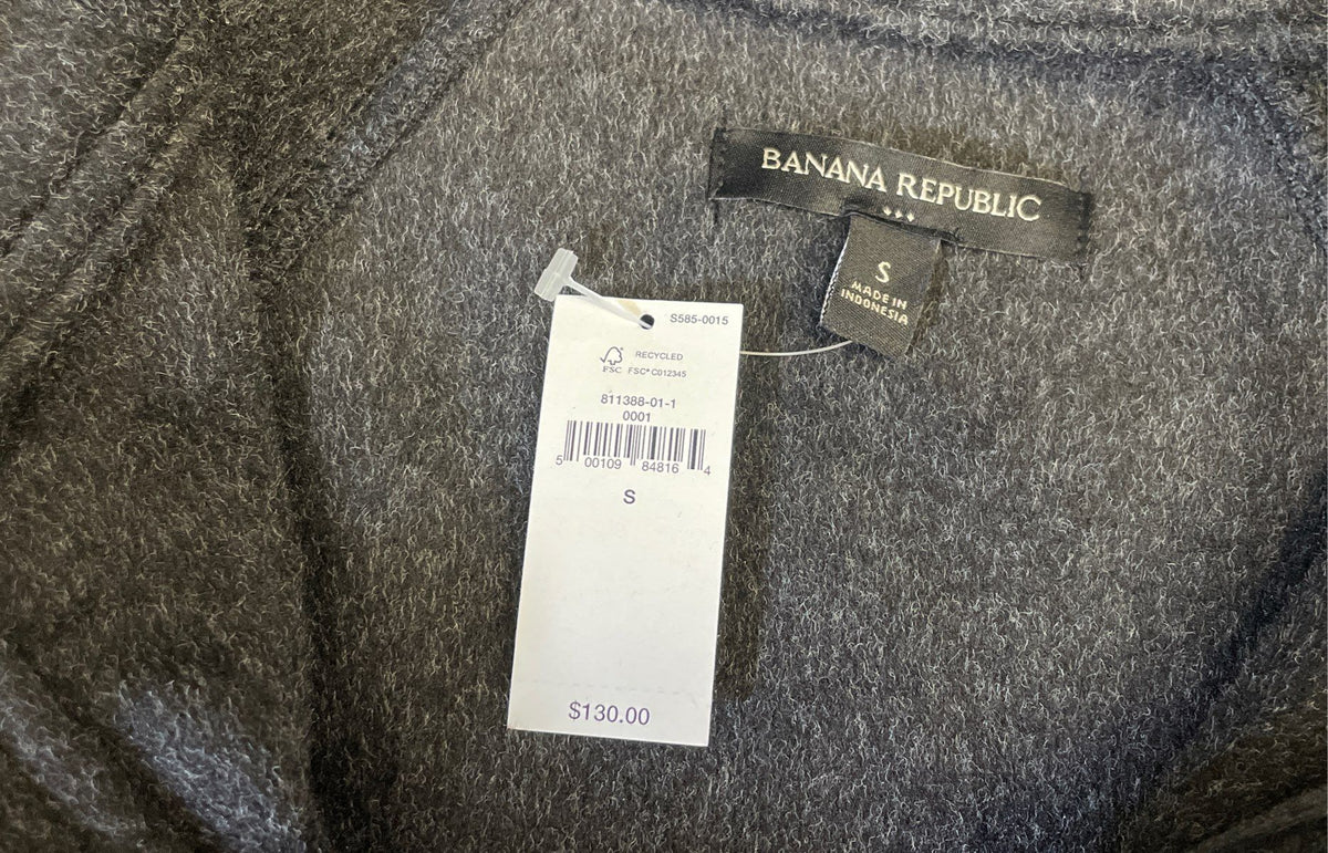 Banana Republic Women's Gray Full Zip Mock Neck Jacket Size S NWT