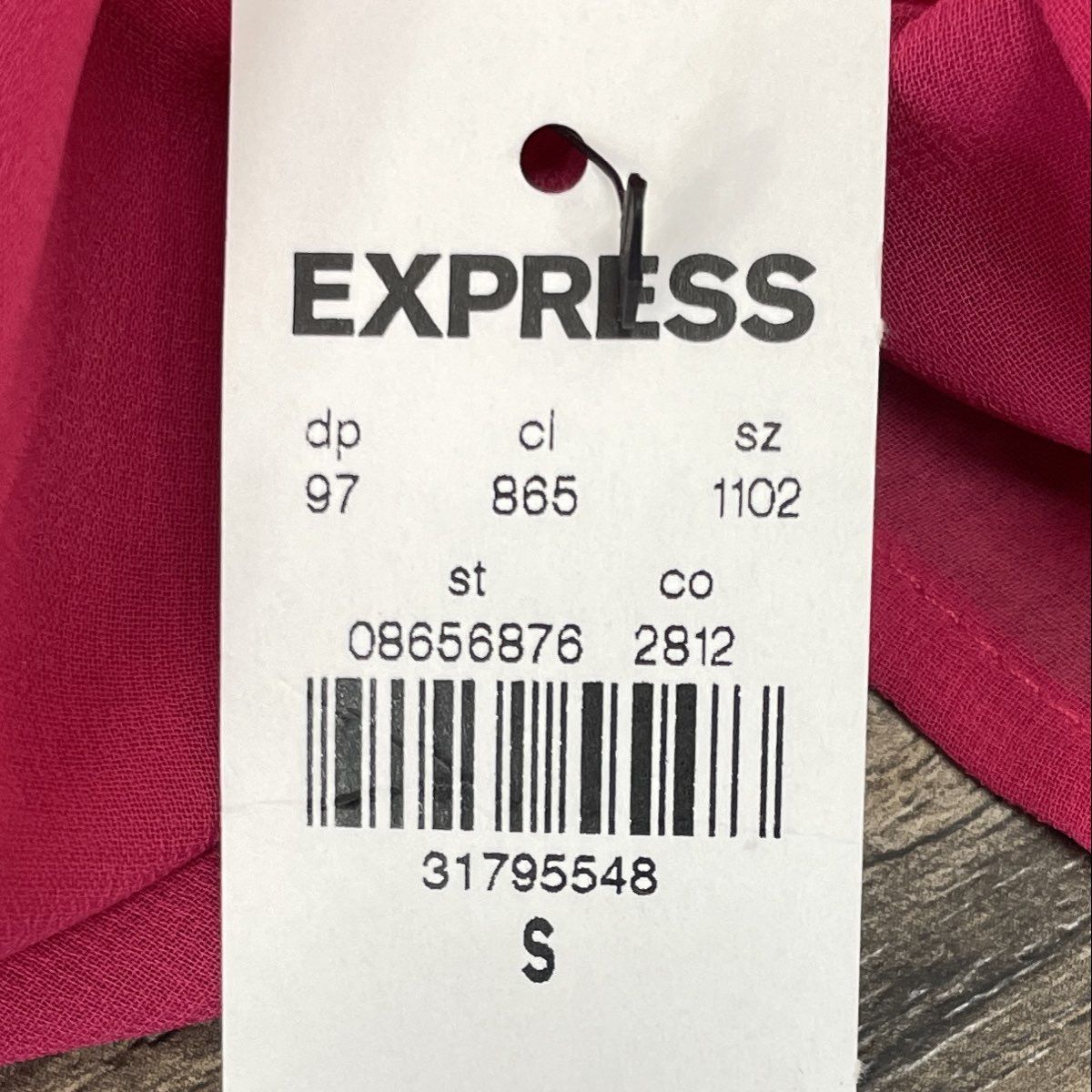 Express Women's Pink Pleated Off Shoulder Puff Sleeve Blouse Top Size S NWT