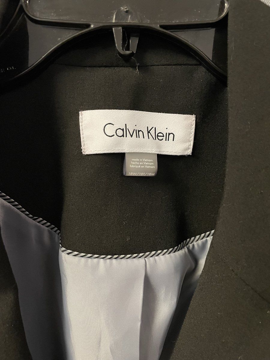 Calvin Klein Women's Black Blazer One Button Lined Professional NWT Size 18W