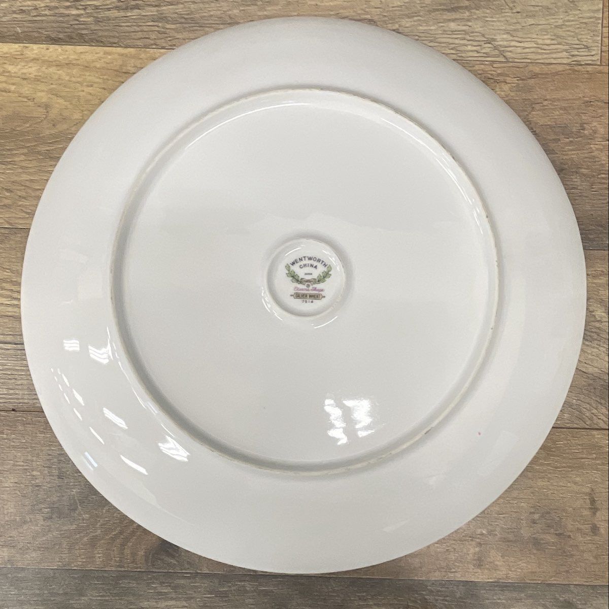 Wentworth China Silver Wheat 7514 Round Serving Platter 12" Vintage Japan