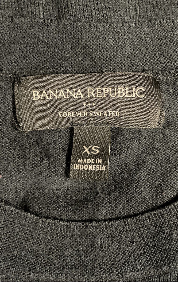 Banana Republic Women's Forever Sweater Lot of 2 Black Gray Crewneck Sz XS