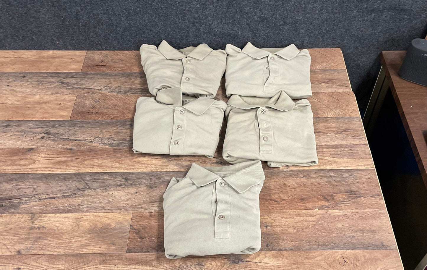 5.11 Tactical Men's Short Sleeve Polo Shirts Lot of 5 Tan Khaki Size M