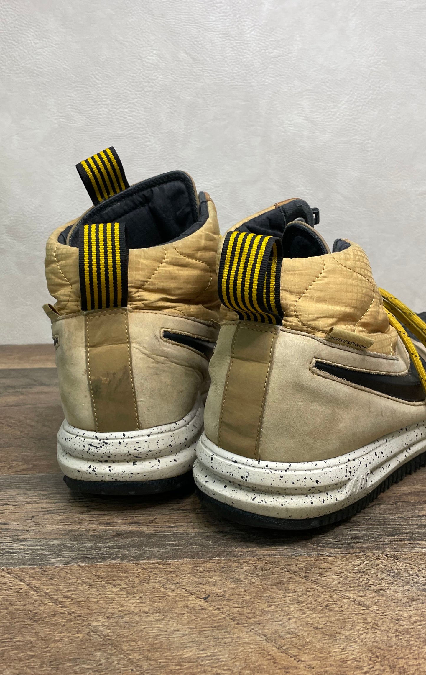 Nike Lunar Force 1 Duckboot '17 Metallic Gold Tan Black High Top Size 10