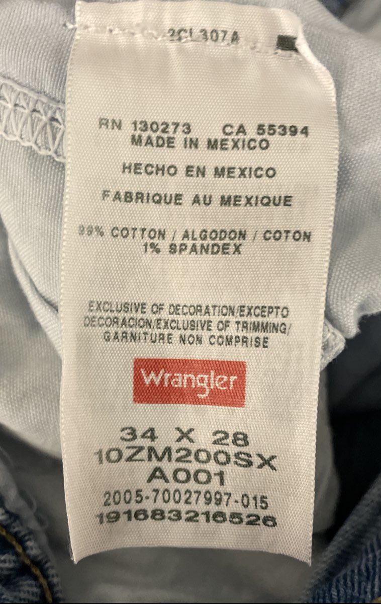 Wrangler Authentics Men's Light Wash Blue Stretch Denim Jeans Sz 34x28