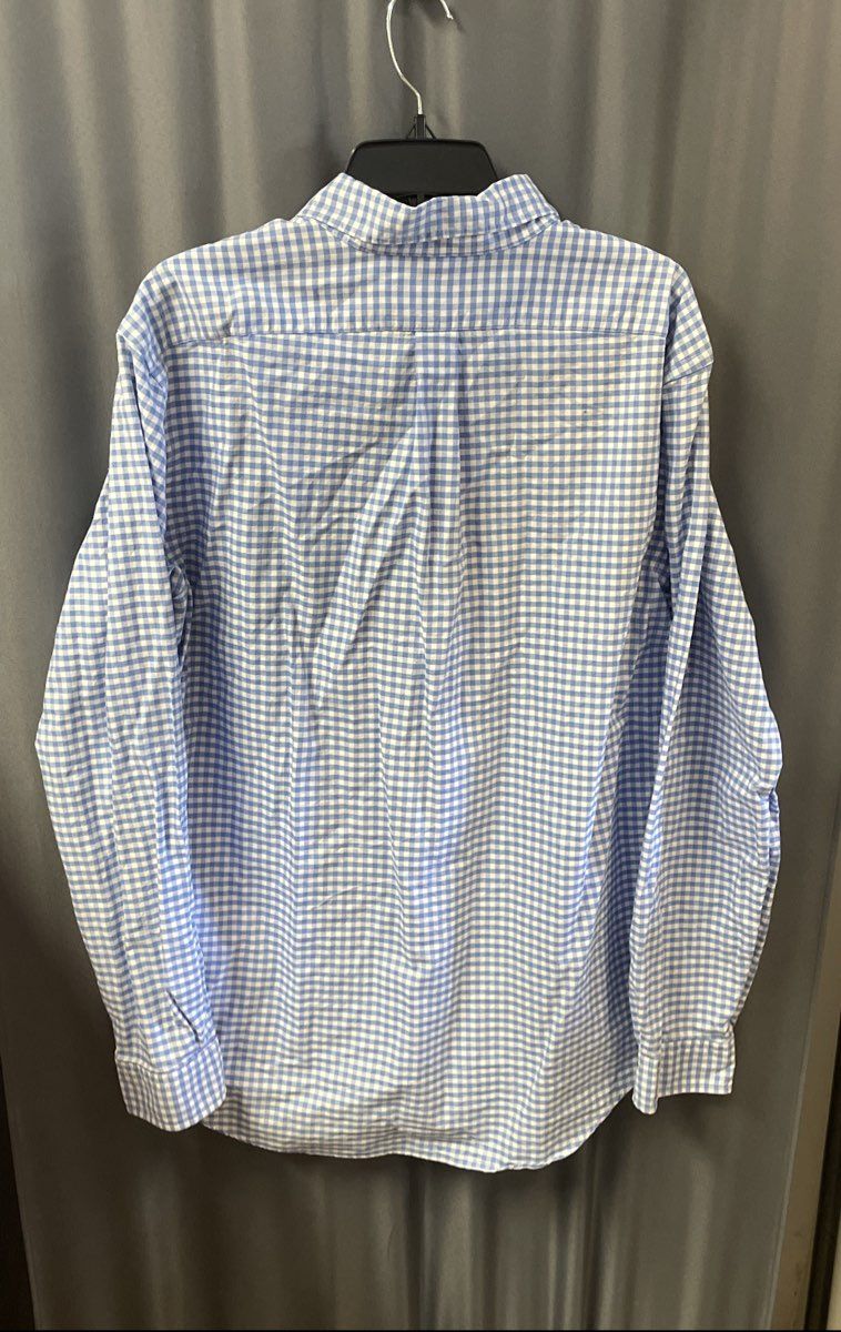 Ralph Lauren Men's Blue White Gingham Check Button Down Cotton Shirt Size XL