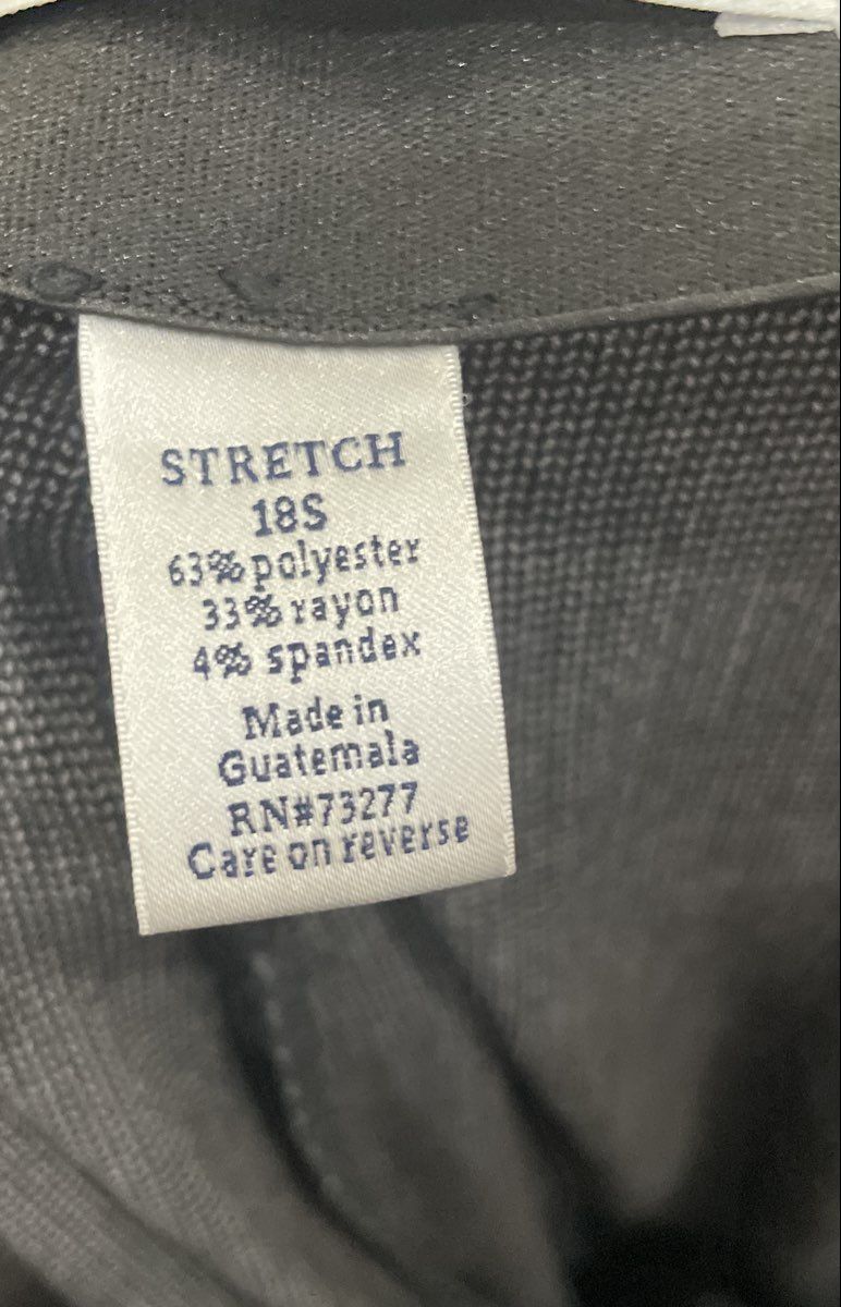 Croft & Barrow Women's Grey Stretch Pull-On Textured Pants Sz 18S