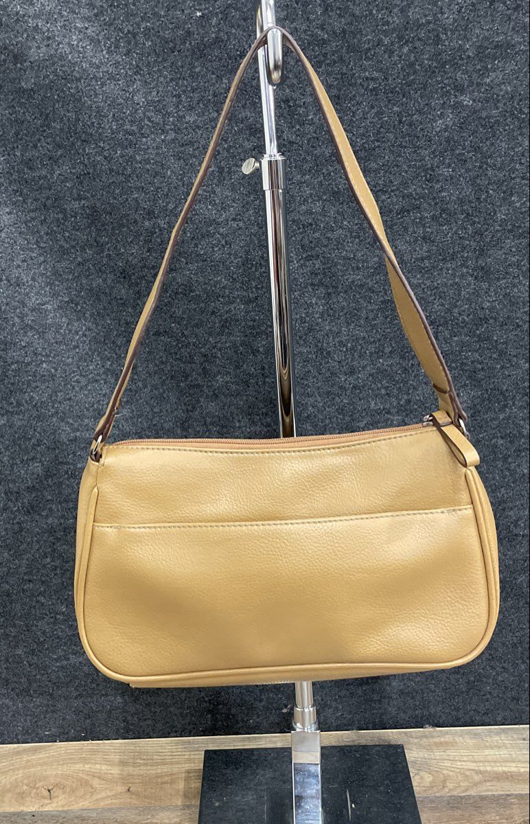 Vintage Villager Brown Pebbled Vinyl Shoulder Bag