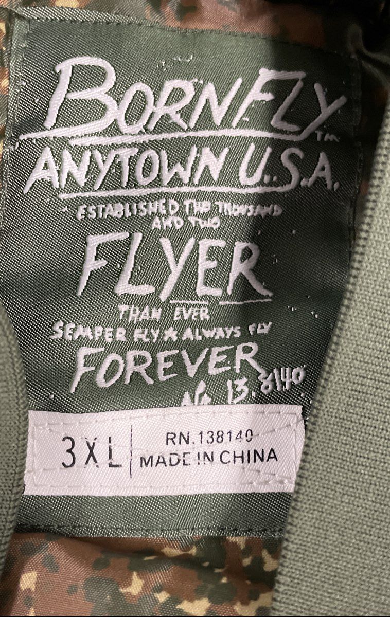 Born Fly Men's Olive Green Puffer Vest Camo Lining Full Zip NWT Size 3XL