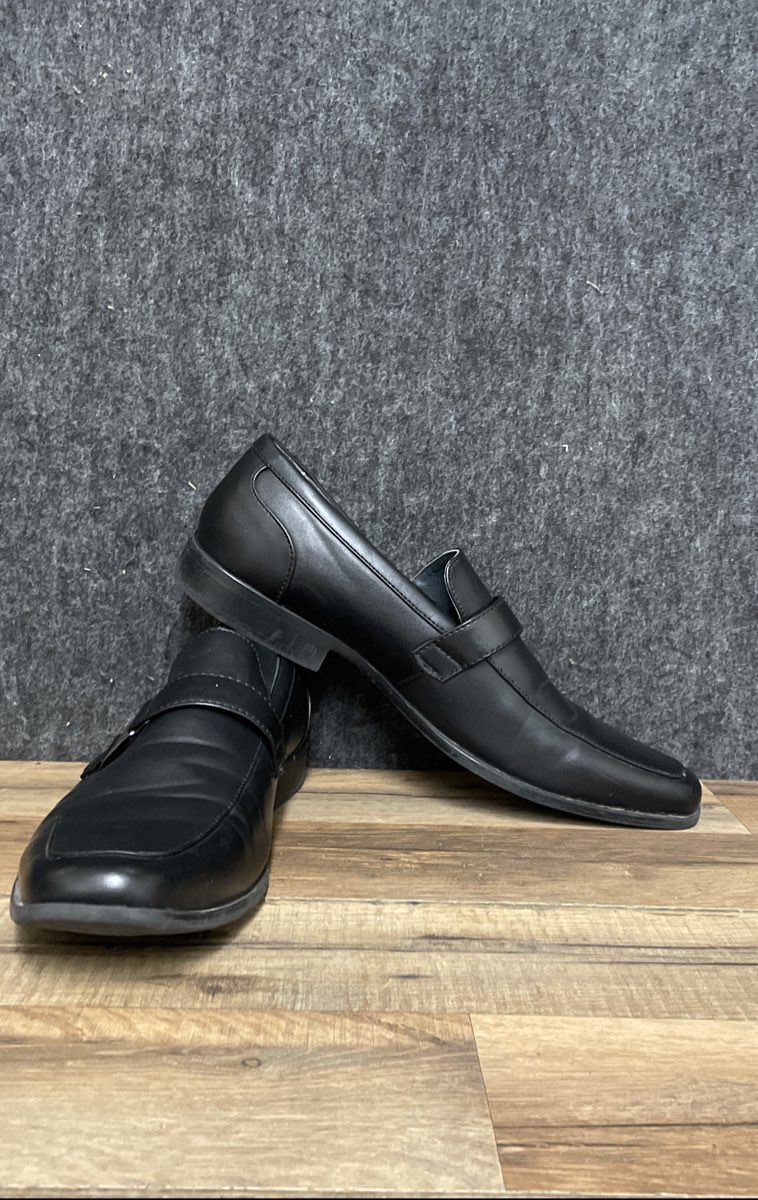 Perry Ellis Portfolio Justin Black Slip-on Dress Shoes Size 9