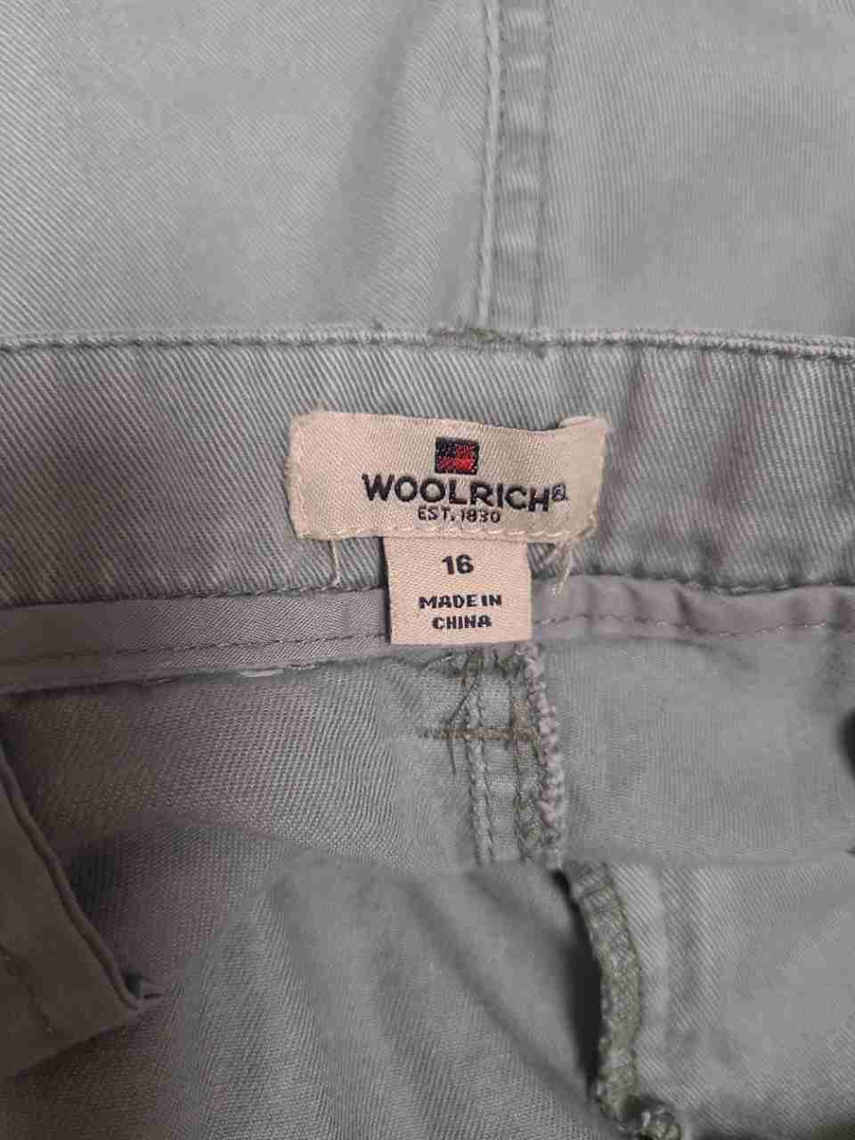 Woolrich Women's Sage Green 100% Cotton Chino Tapered Cropped Pants Sz 16