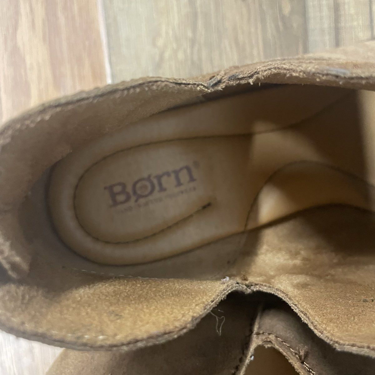 Born Kerri Brown Suede Back Zip Cutout Ankle Booties Women's Size 9M