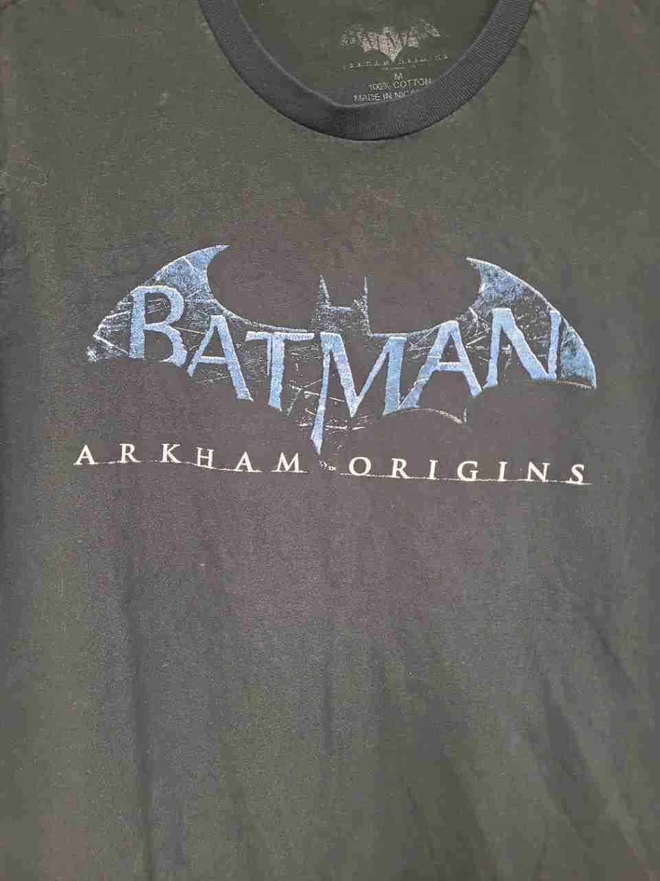 Batman Men's Arkham Origins Video Game Graphic T-Shirt Black Size M