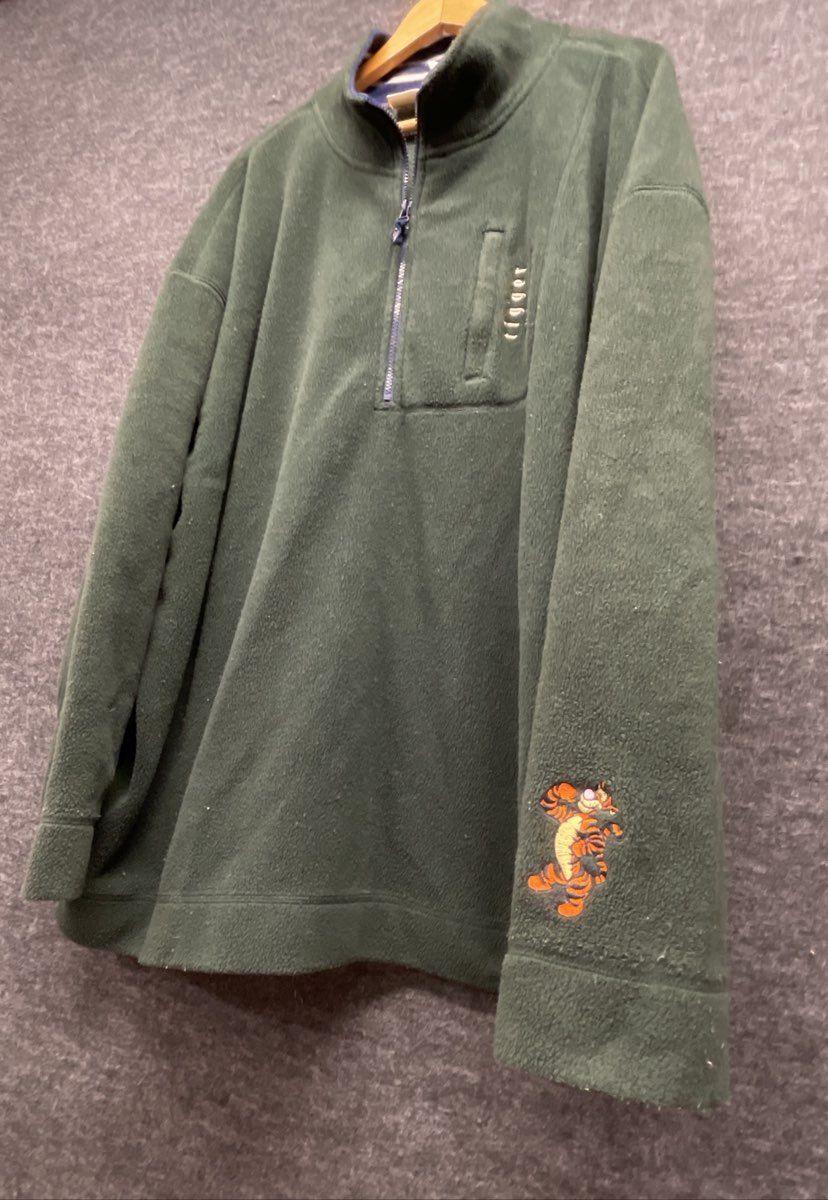 Vintage 90s Disney Catalog Tigger Embroidered 1/4 Zip Fleece Pullover Sz 3X