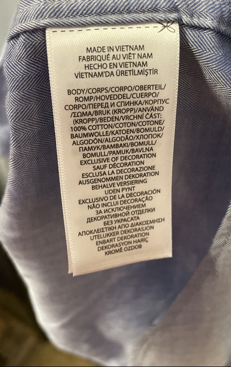 Ralph Lauren Men's Blue Herringbone Button Down Classic Fit Shirt Sz XL