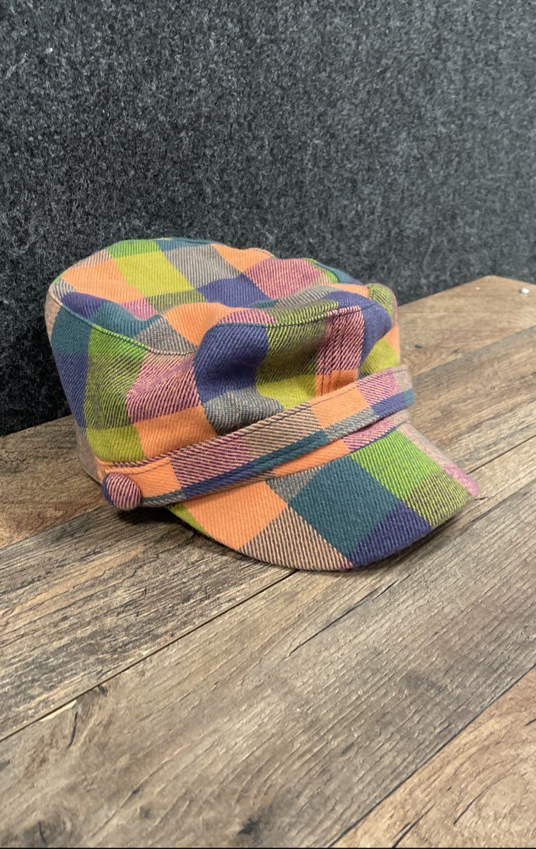 D&Y Women's Plaid Cadet Cap DYW-0850CD Multicolor Acrylic Military Hat OSFM