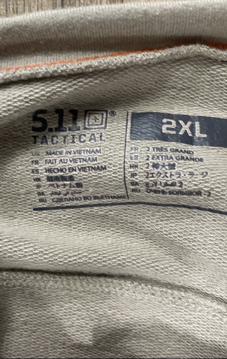 5.11 Tactical Men's Henley Shirts Black Tan Long Sleeve Utility Lot of 2 Sz 2XL