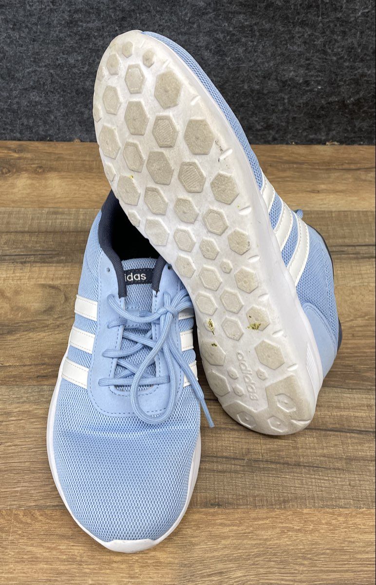 Adidas Lite Racer Blue White Running Shoes Size 8.5