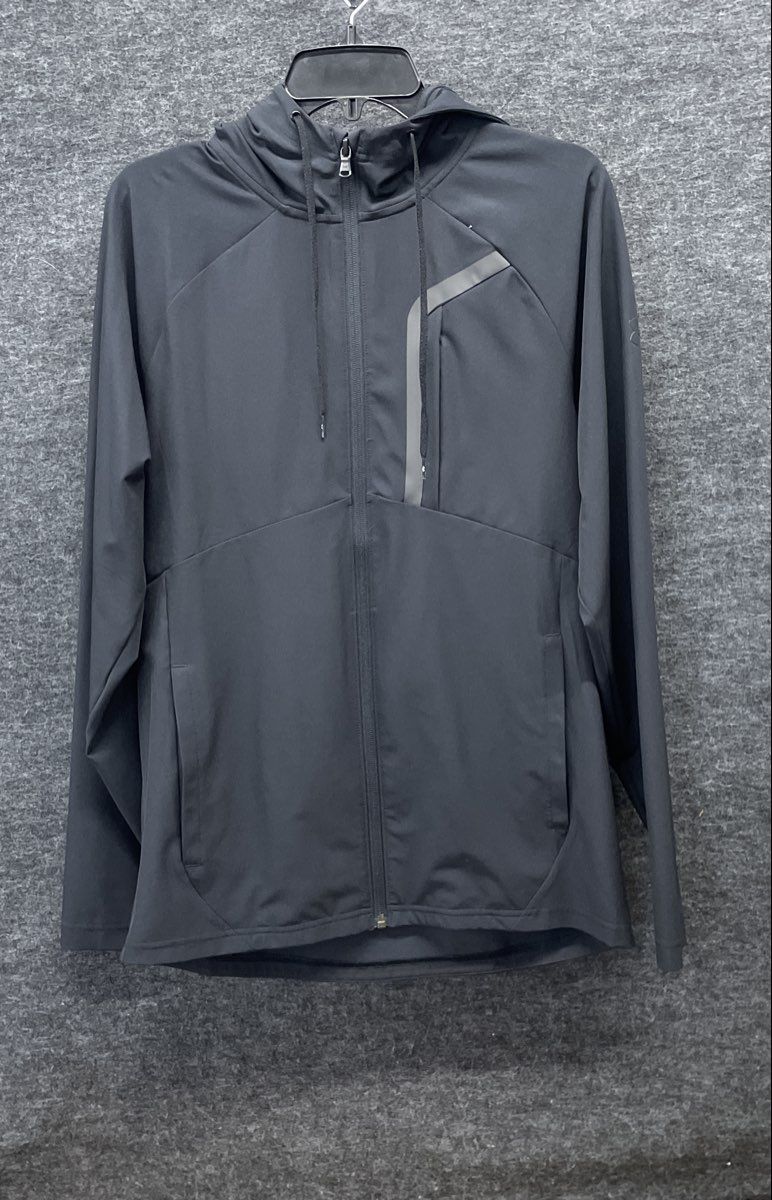 Under Armour Men's Black Full Zip Hooded Performance Woven Jacket Sz SM